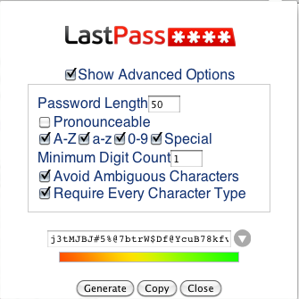 lastpass generator security