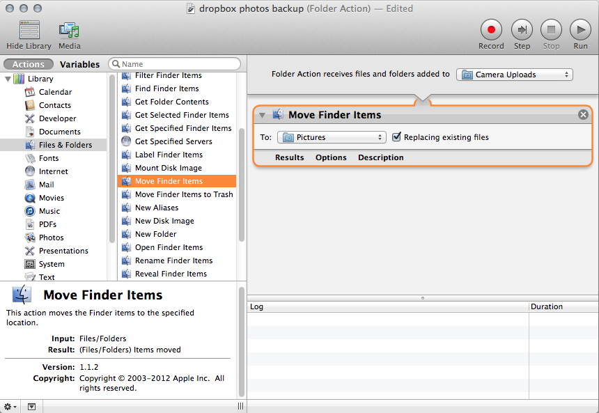 set up auto backs for mac on dropbox